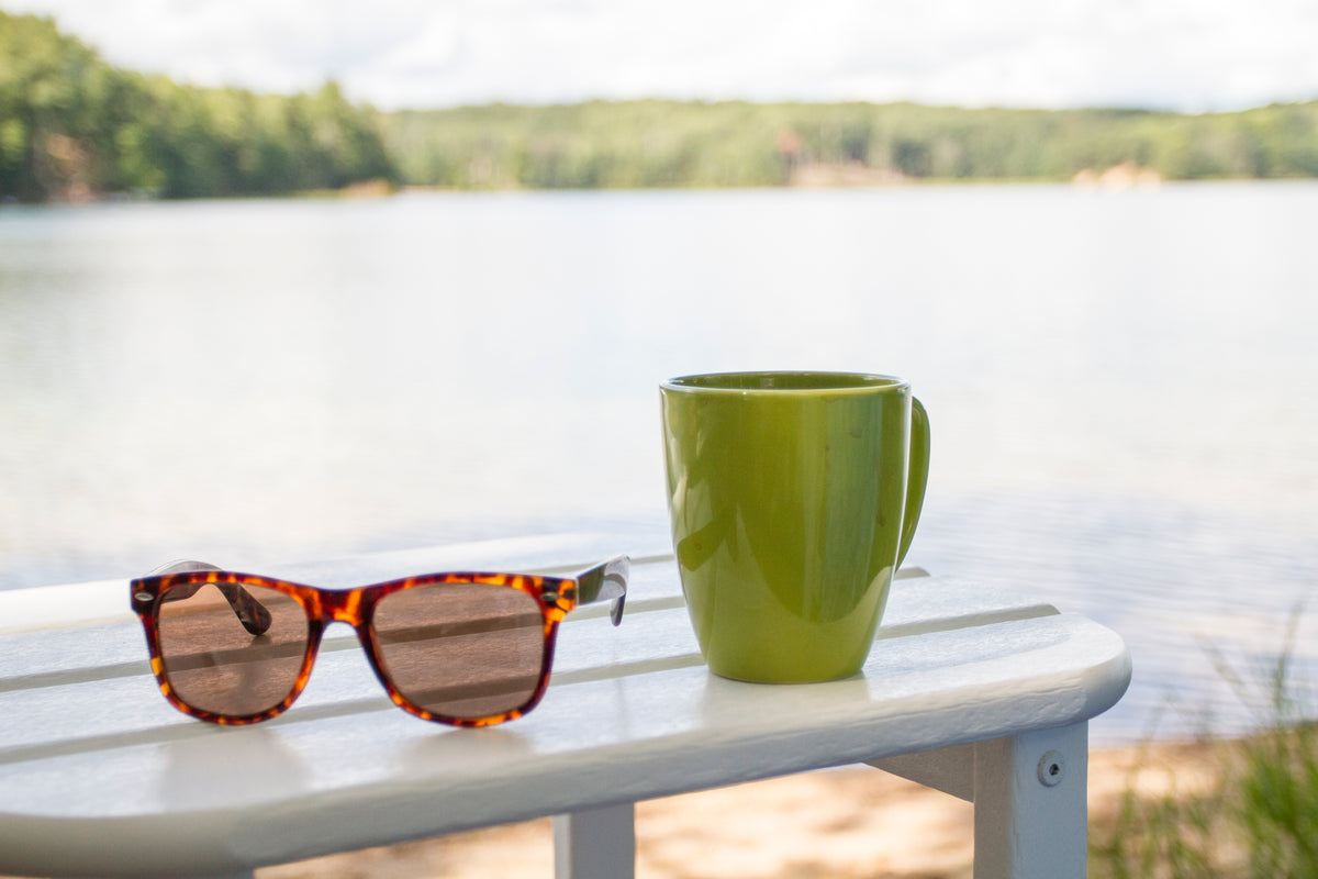 Feature close-up of the POLYWOOD South Beach 18" Side Table in White