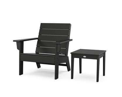 POLYWOOD Eastport Lounge Chair 2-Piece Set in Black
