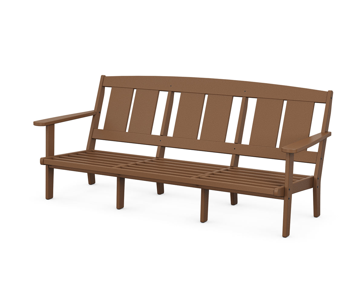 POLYWOOD Mission Deep Seating Sofa Frame in Teak