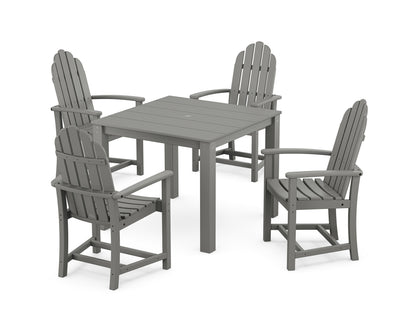 POLYWOOD Classic Adirondack 5-Piece Parsons Dining Set in Slate Grey