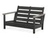 POLYWOOD Harbour Loveseat Frame in Black / Driftwood