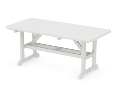 POLYWOOD Park 33" x 70" Harvester Picnic Table in Vintage White