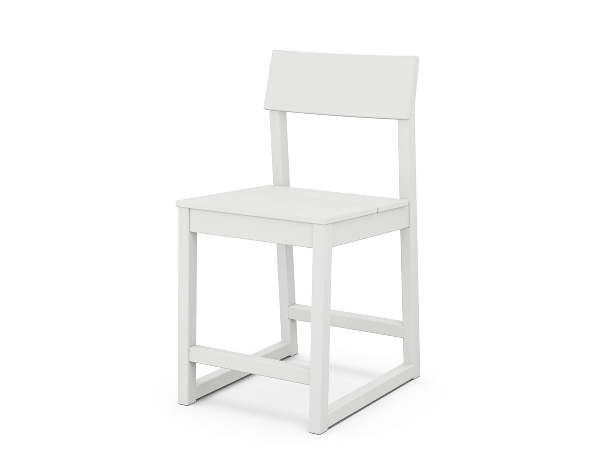 POLYWOOD EDGE Counter Side Chair in White