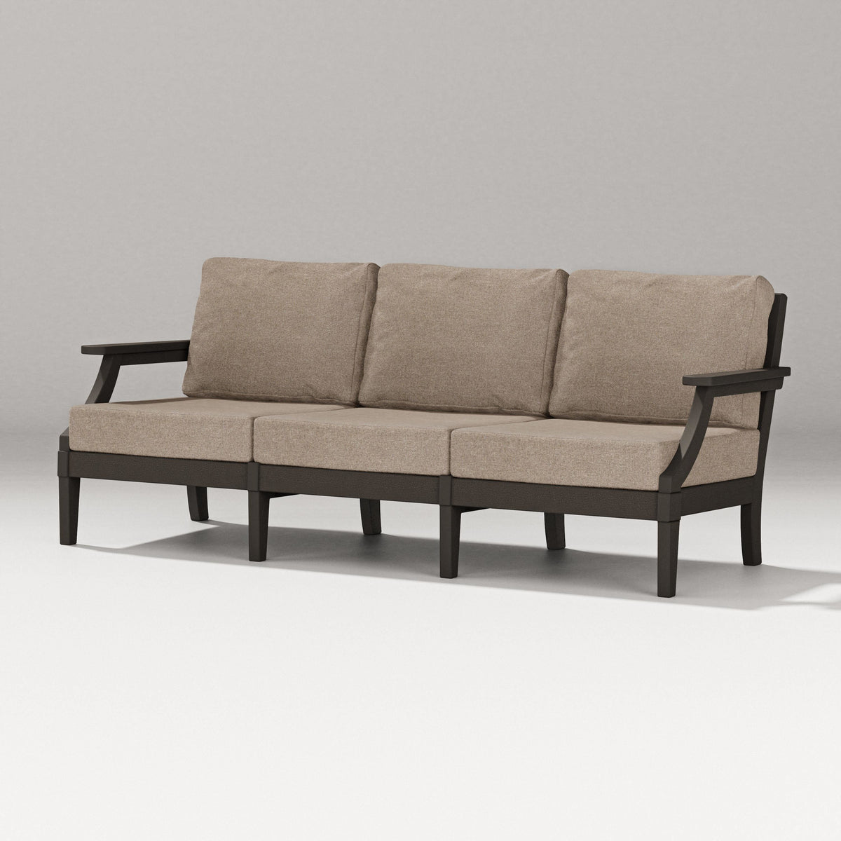 POLYWOOD Estate Sofa in Vintage Coffee / Spiced Burlap