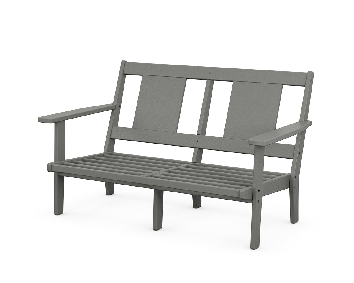 POLYWOOD Prairie Deep Seating Loveseat Frame in Slate Grey