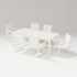 POLYWOOD PW Designer Series Elevate 7-Piece Parsons Table Dining Set with PW Designer Series Elevate Dining Side Chair in Vintage White