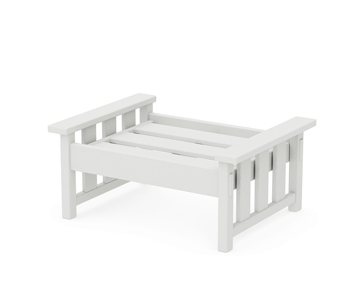 POLYWOOD Acadia Deep Seating Ottoman Frame in Vintage White