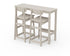 POLYWOOD Modern Studio Urban Bar Chair 3-Piece Balcony Set in Sand