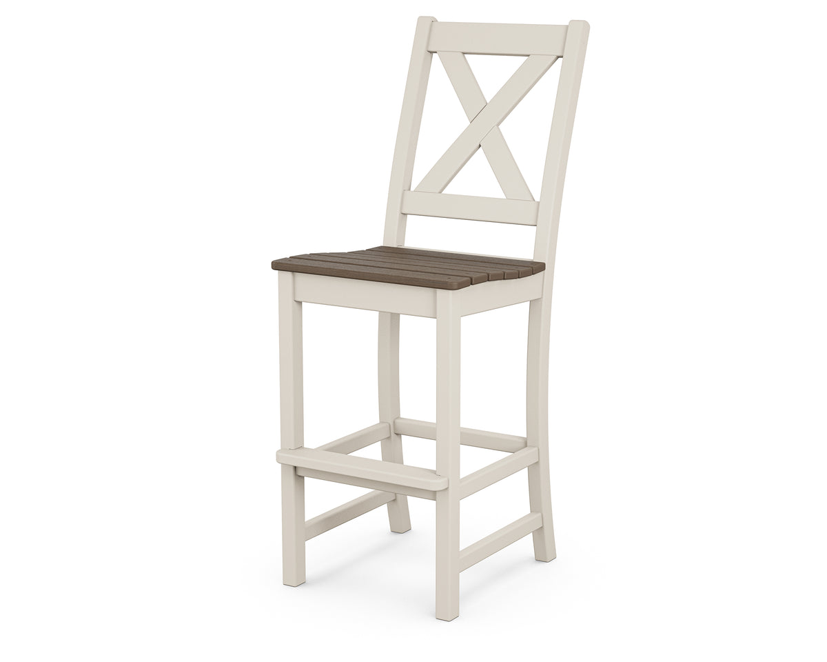 POLYWOOD Braxton Bar Side Chair in Sand / Kona