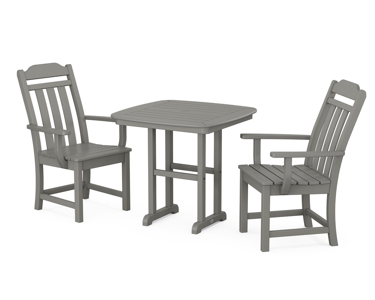 POLYWOOD Cottage 3-Piece Dining Set in Slate Grey