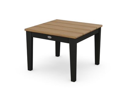 POLYWOOD Newport 22" End Table in Black / Natural