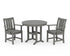 POLYWOOD Oxford 3-Piece Farmhouse Dining Set in Slate Grey