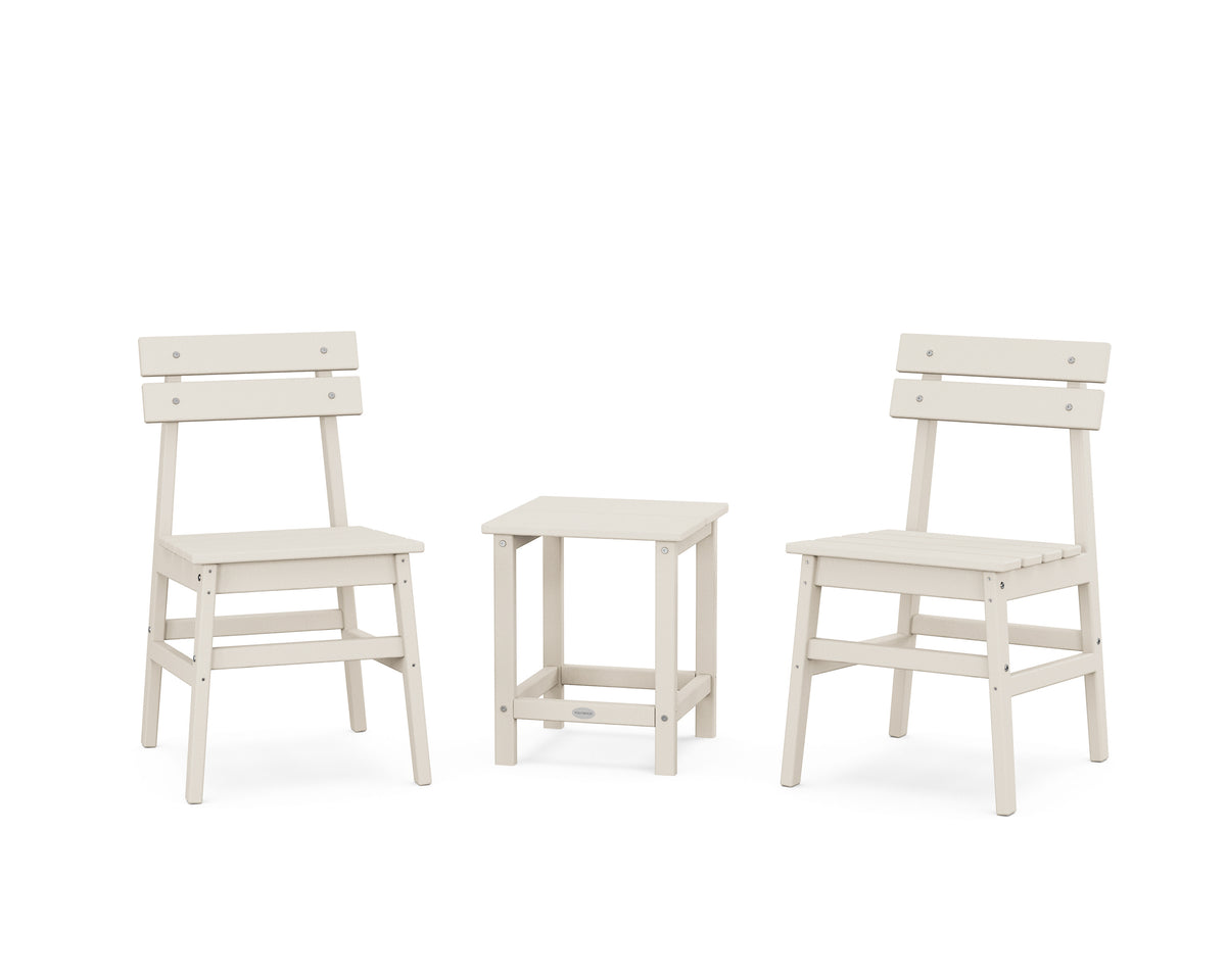 POLYWOOD Modern Studio Plaza Chair 3-Piece Seating Set in Sand