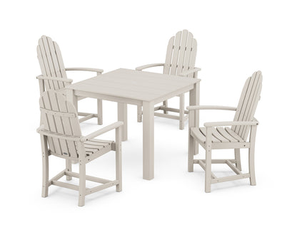 POLYWOOD Classic Adirondack 5-Piece Parsons Dining Set in Sand