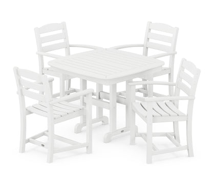 POLYWOOD La Casa Café 5-Piece Dining Set in White