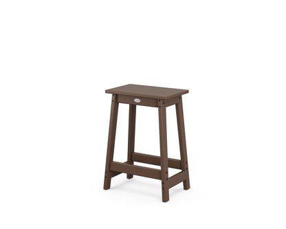 POLYWOOD Modern Studio Counter Stool in Mahogany
