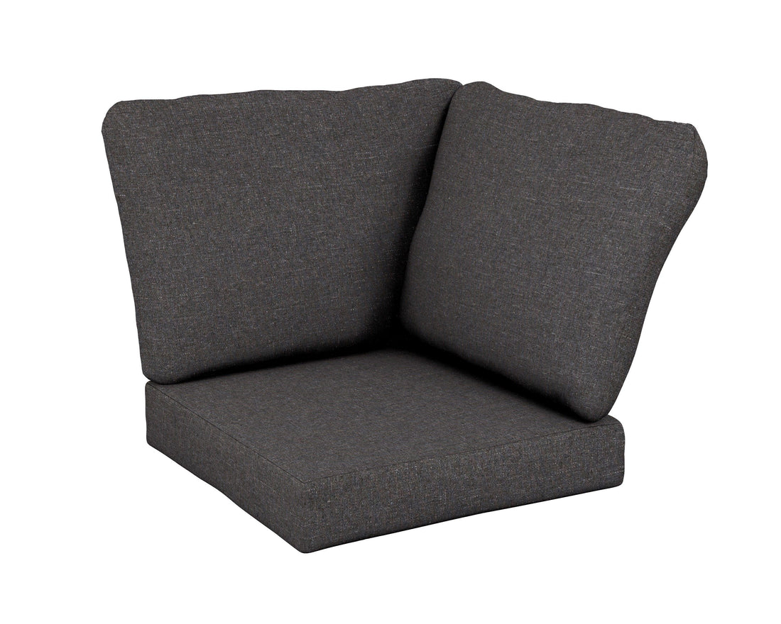 POLYWOOD Baffle Modular Corner Cushion in Ash Charcoal