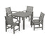 POLYWOOD Signature 5-Piece Parsons Dining Set in Slate Grey