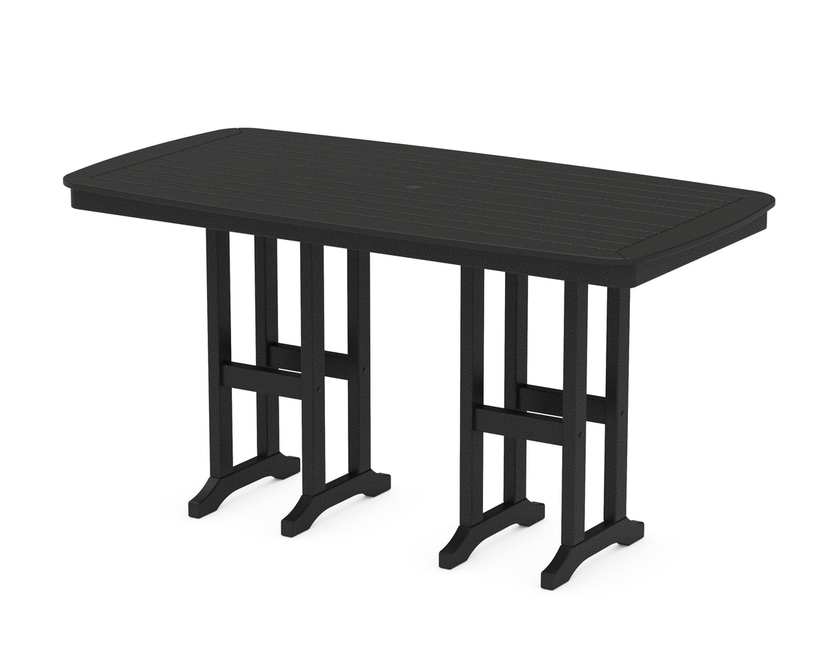 POLYWOOD Nautical 37" x 72" Counter Table in Black
