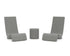 POLYWOOD Laguna 3-Piece In-Pool Chair Lounge Set in Slate Grey