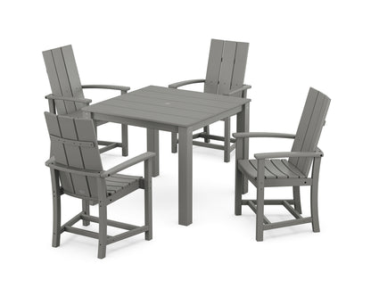 POLYWOOD Modern Adirondack 5-Piece Parsons Dining Set in Slate Grey