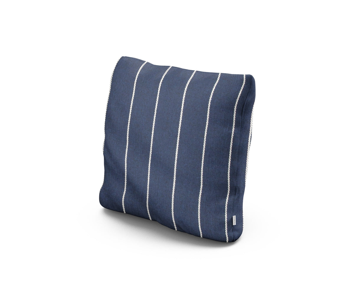 POLYWOOD 16" Outdoor Throw Pillow in Pencil Navy