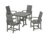 POLYWOOD Modern Adirondack 5-Piece Dining Set in Slate Grey