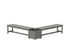 POLYWOOD 60" Vineyard L-Shaped Planter Bench Set in Slate Grey