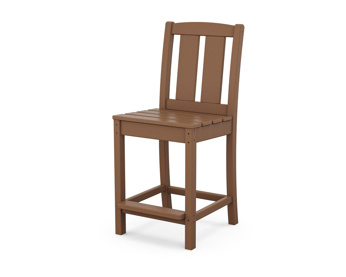 POLYWOOD Mission Counter Side Chair in Teak