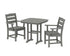 POLYWOOD Lakeside 3-Piece Dining Set in Slate Grey