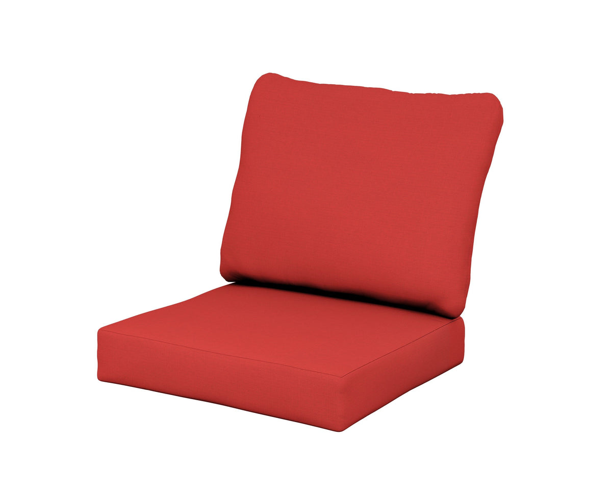 POLYWOOD Classics Seat/Back Cushion Set in Crimson Linen