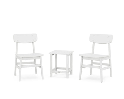 POLYWOOD Modern Studio Urban Chair 3-Piece Seating Set in White