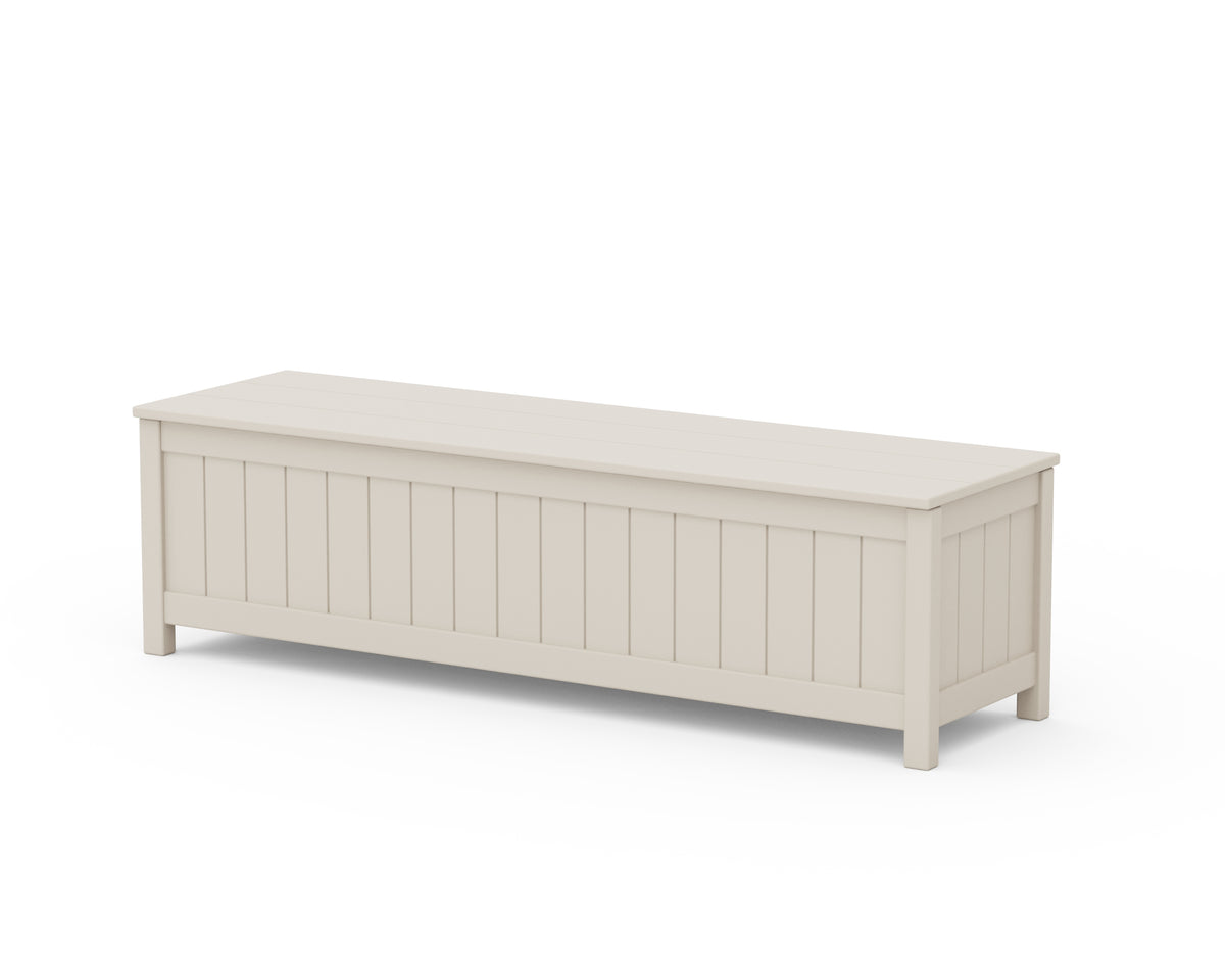 POLYWOOD Vineyard 60" Storage Bench in Sand