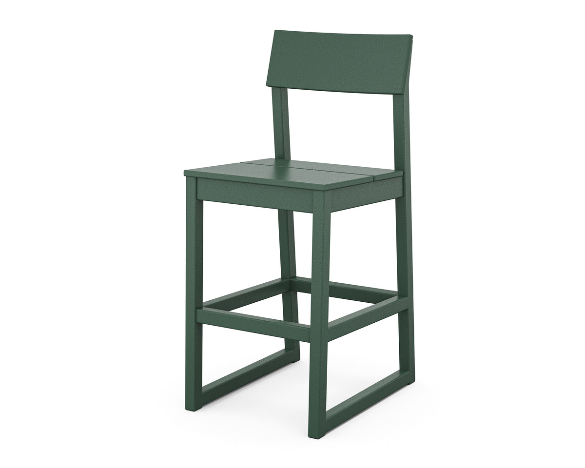 POLYWOOD EDGE Bar Side Chair in Green