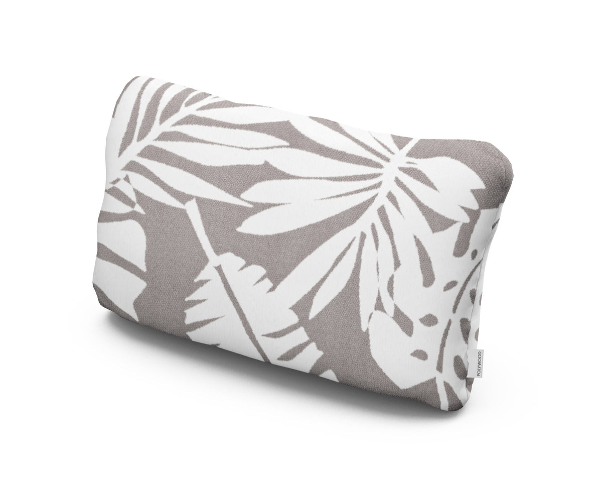 POLYWOOD Outdoor Lumbar Pillow in Leaf Grey Mist
