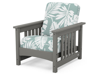 POLYWOOD Club Mission Chair in Slate Grey / Leaf Glacier Spa