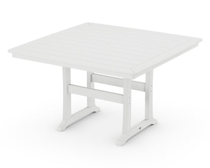 POLYWOOD Nautical Trestle 59" Counter Table in White
