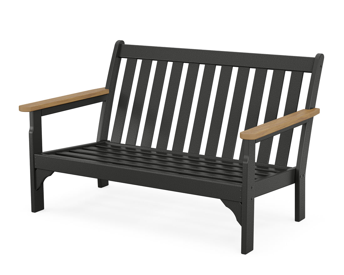 POLYWOOD Vineyard Loveseat Frame in Black / Natural