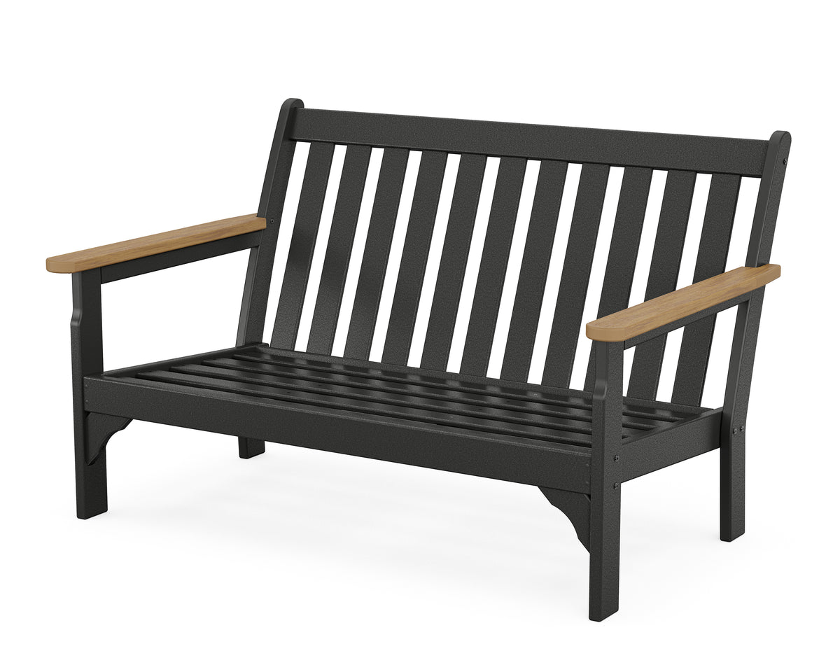 POLYWOOD Vineyard Loveseat Frame in Black / Natural