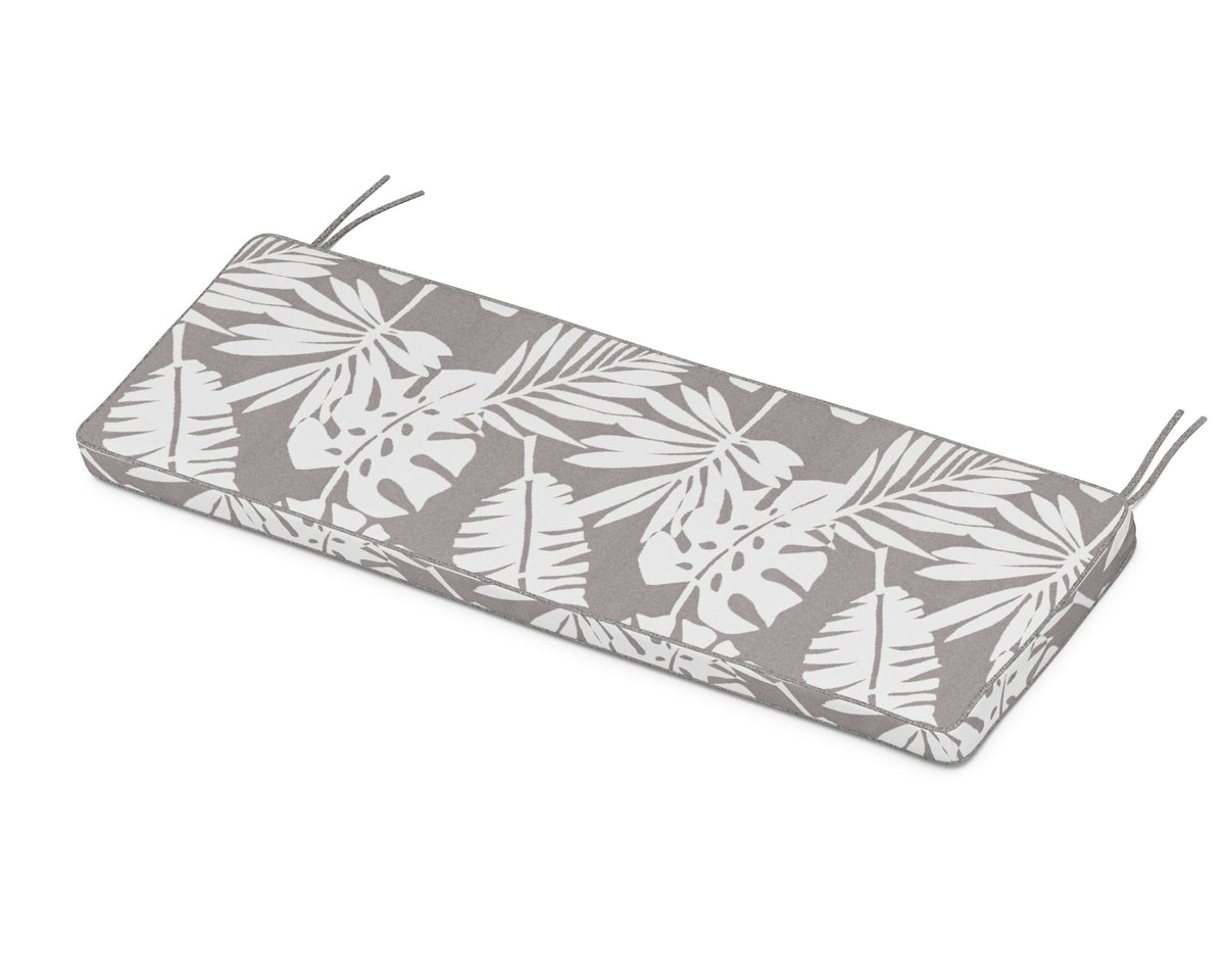 POLYWOOD Chinoiserie 60" Bench Seat Cushion in Leaf Grey Mist
