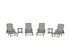 POLYWOOD Nautical Chaise 6-Piece Set with Arms in Slate Grey