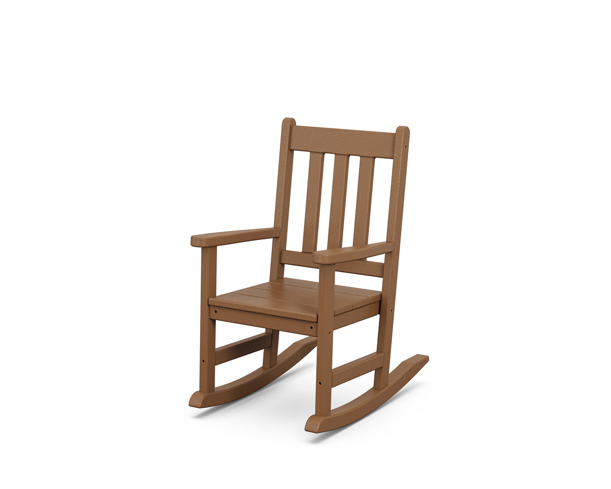 POLYWOOD Kids Vineyard Rocking Chair in Teak