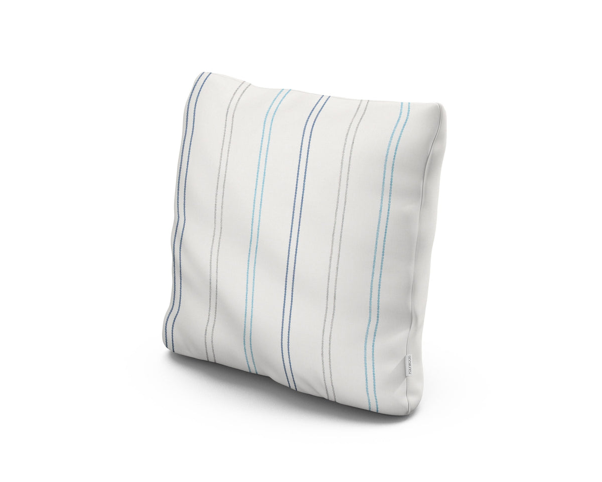 POLYWOOD 18" Outdoor Throw Pillow in Marine High Tide