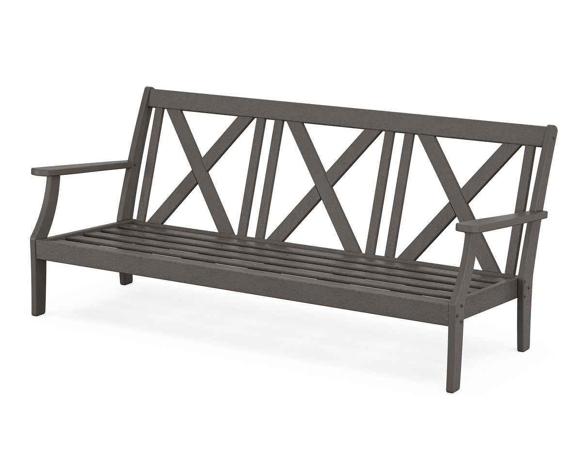 POLYWOOD Braxton Deep Seating Sofa Frame in Vintage Coffee