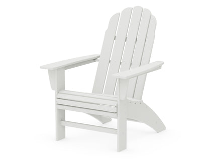 POLYWOOD Vineyard Curveback Adirondack Chair in Vintage White