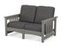 POLYWOOD Club Mission Loveseat in Slate Grey / Ash Charcoal