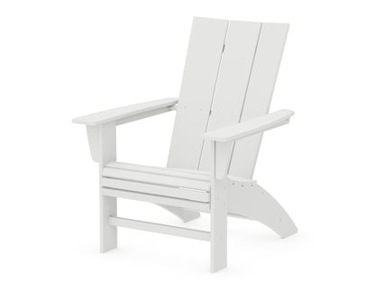 POLYWOOD Modern Curveback Adirondack Chair in White