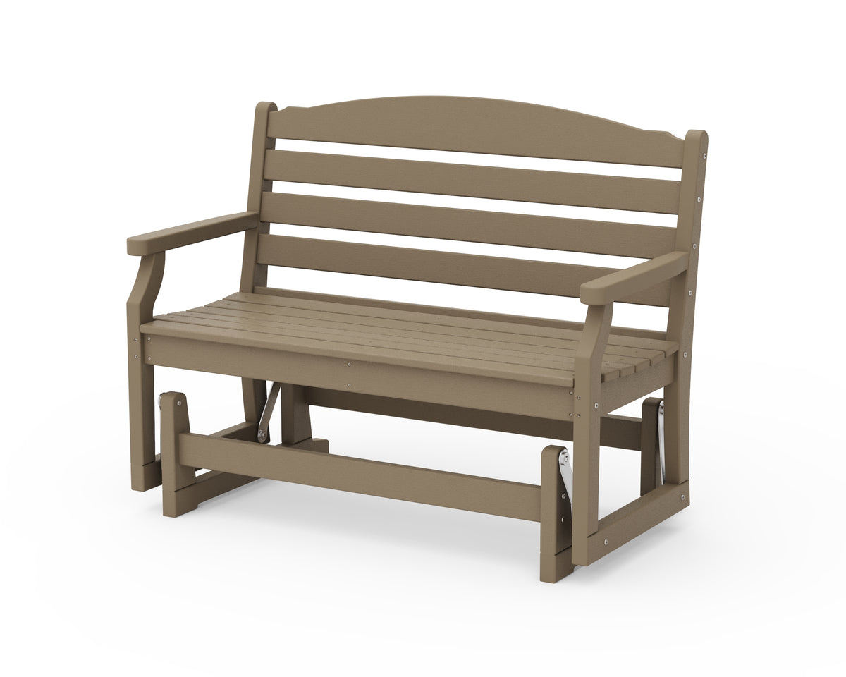 POLYWOOD Savannah 48" Glider in Vintage Sahara