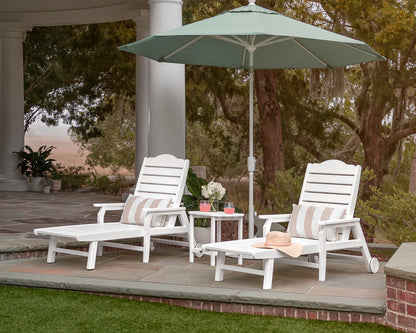 POLYWOOD Draper James Savannah 3-Piece Chaise Lounge Set in an outdoor setting