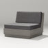 POLYWOOD Elevate Modular Armless Chair in Driftwood / Ash Charcoal
